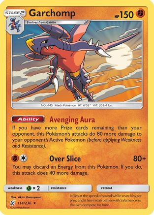 Garchomp 114/236 - Reverse Holofoil SM Unified Minds - Holo Rare