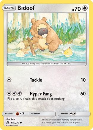 Bidoof 171/236 - Reverse Holofoil SM Unified Minds - Common