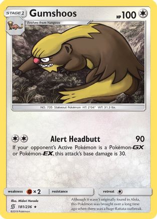 Gumshoos 181 SM Unified Minds - Rare