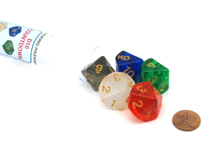 D10 Countdown Dice - Set of 5