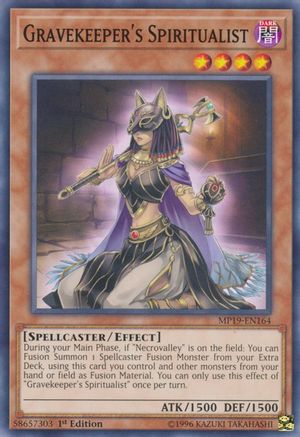 Gravekeeper's Spiritualist (MP19-EN164) - 2019 Gold Sarcophagus Tin Mega Pack 1st Edition