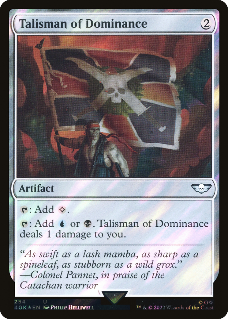 Talisman of Dominance (254) (Surge Foil) (40K-254★) - Warhammer 40,000 Commander Foil