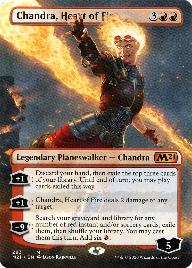 Chandra, Heart of Fire (Borderless) (M21-283) - Core Set 2021 Foil