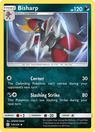 Bisharp 135 - Reverse Holofoil SM Cosmic Eclipse - Uncommon
