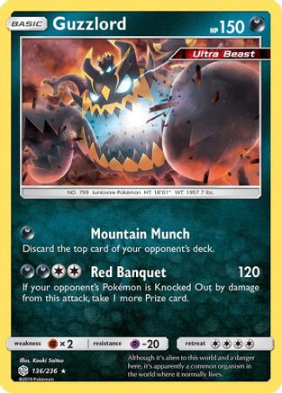 Guzzlord 136/236 - Holofoil SM Cosmic Eclipse - Holo Rare