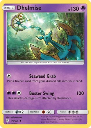 Dhelmise 098/236 SM Cosmic Eclipse - Uncommon