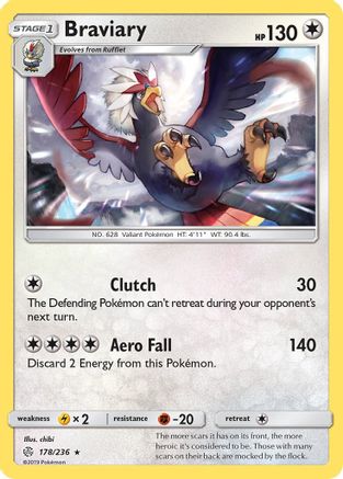 Braviary 178 SM Cosmic Eclipse - Rare