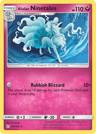 Alolan Ninetales 145/236 - Holofoil SM Cosmic Eclipse - Holo Rare