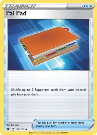 Pal Pad 172/202 SWSH01 Sword & Shield Base Set - Uncommon