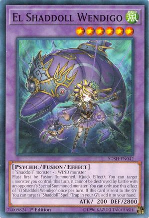 El Shaddoll Wendigo (SDSH-EN042) - Structure Deck: Shaddoll Showdown 1st Edition