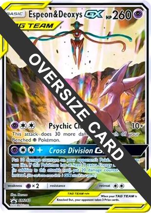 Espeon & Deoxys GX Oversized SM240 - Holofoil Jumbo Cards - Promo