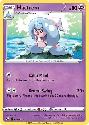 Hattrem 084/192 - Reverse Holofoil SWSH02 Rebel Clash - Uncommon