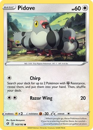 Pidove 143/192 SWSH02 Rebel Clash - Common