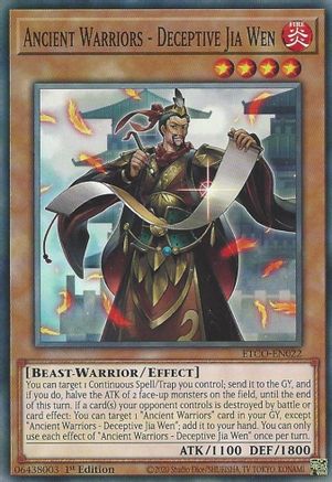Ancient Warriors - Deceptive Jia Wen (ETCO-EN022) - Eternity Code 1st Edition