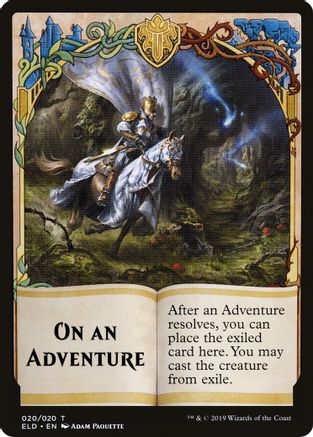 Emblem - On An Adventure // Spirit Double-Sided Token (Challenger 2020) (UMP-20 // 1) - Unique and Miscellaneous Promos