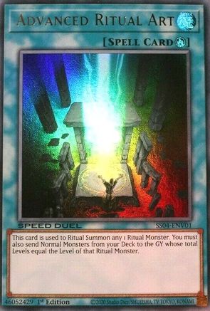 Advanced Ritual Art (SS04-ENV01) - Speed Duel Decks: Match of the Millennium 1st Edition