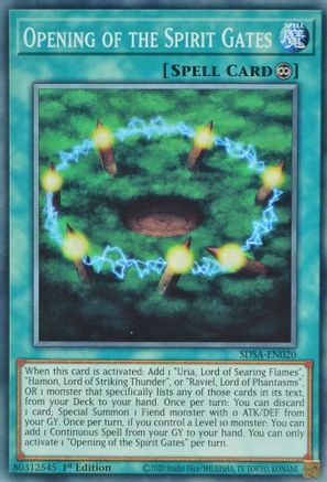 Opening of the Spirit Gates (SDSA-EN020) - Structure Deck: Sacred Beasts 1st Edition