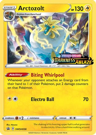 Arctozolt SWSH036 - Holofoil SWSH Sword & Shield Promo Cards - Promo
