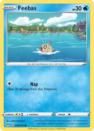 Feebas 038/189 SWSH03 Darkness Ablaze - Common