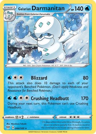 Galarian Darmanitan 044/189 - Holofoil Deck Exclusives - Holo Rare