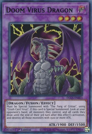 Doom Virus Dragon (Blue) (DLCS-EN055) - Dragons of Legend: The Complete Series 1st Edition
