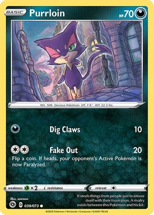 Purrloin 039/73 - Reverse Holofoil Champions Path - Common