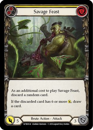 Savage Feast (Yellow) (WTR015) - Welcome to Rathe 1st Edition