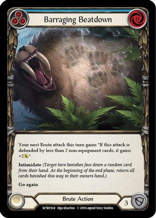 Barraging Beatdown (Blue) (WTR019) - Welcome to Rathe Unlimited Edition Rainbow Foil