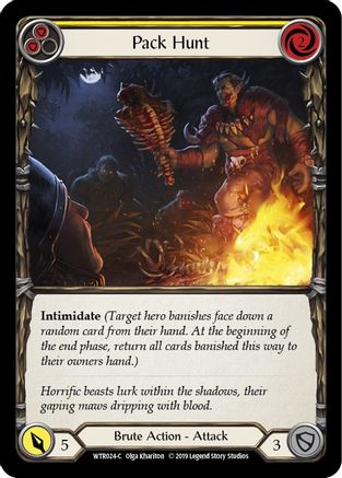 Pack Hunt (Yellow) (WTR024) - Welcome to Rathe 1st Edition Rainbow Foil