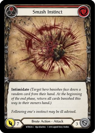 Smash Instinct (Red) (WTR026) - Welcome to Rathe 1st Edition Rainbow Foil