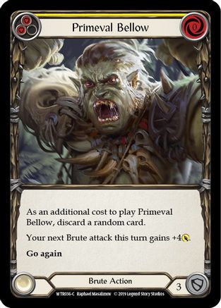 Primeval Bellow (Yellow) (WTR036) - Welcome to Rathe 1st Edition Rainbow Foil