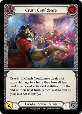 Crush Confidence (Yellow) (WTR064) - Welcome to Rathe 1st Edition Rainbow Foil