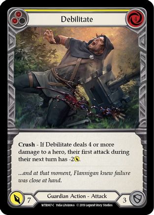 Debilitate (Yellow) (WTR067) - Welcome to Rathe Unlimited Edition Rainbow Foil