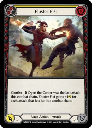 Fluster Fist (Yellow) (WTR087) - Welcome to Rathe 1st Edition Rainbow Foil