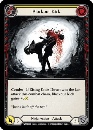 Blackout Kick (Yellow) (WTR090) - Welcome to Rathe 1st Edition Rainbow Foil