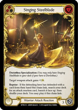 Singing Steelblade (WTR121) - Welcome to Rathe 1st Edition Rainbow Foil