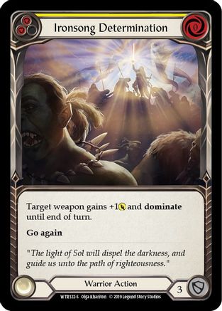 Ironsong Determination (WTR122) - Welcome to Rathe 1st Edition Rainbow Foil