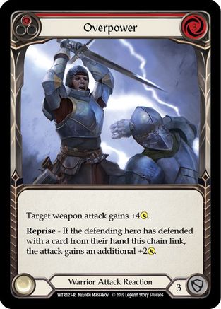 Overpower (Red) (WTR123) - Welcome to Rathe 1st Edition Rainbow Foil