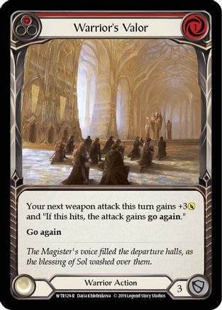 Warrior's Valor (Red) (WTR129) - Welcome to Rathe Unlimited Edition