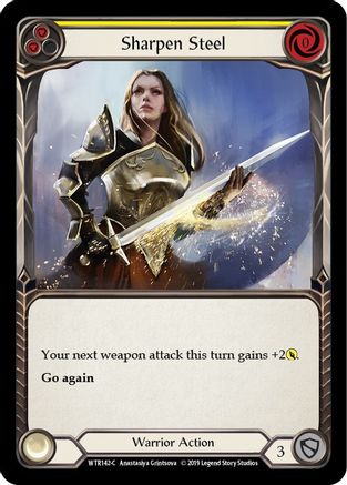 Sharpen Steel (Yellow) (WTR142) - Welcome to Rathe 1st Edition Rainbow Foil