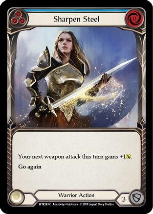 Sharpen Steel (Blue) (WTR143) - Welcome to Rathe Unlimited Edition Rainbow Foil