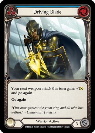 Driving Blade (Blue) (WTR146) - Welcome to Rathe Unlimited Edition Rainbow Foil