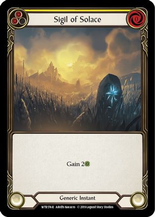 Sigil of Solace (Yellow) (WTR174) - Welcome to Rathe Unlimited Edition Rainbow Foil