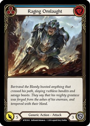 Raging Onslaught (Blue) (WTR190) - Welcome to Rathe Unlimited Edition