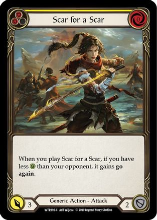 Scar for a Scar (Yellow) (WTR192) - Welcome to Rathe Unlimited Edition Rainbow Foil