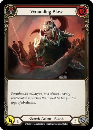Wounding Blow (Red) (WTR203) - Welcome to Rathe 1st Edition Rainbow Foil