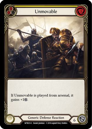 Unmovable (Yellow) (WTR213) - Welcome to Rathe 1st Edition Rainbow Foil