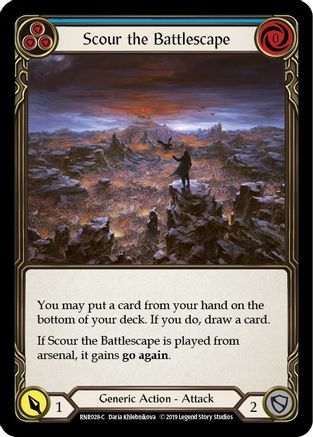 Scour the Battlescape (Blue) (RNR028) - Hero Deck: Rhinar 1st Edition