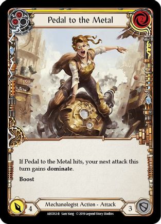 Pedal to the Metal (Yellow) (ARC012) - Arcane Rising Unlimited Edition Rainbow Foil