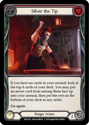 Silver the Tip (Red) (ARC051) - Arcane Rising 1st Edition Rainbow Foil
